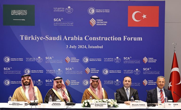 Suudi müteahhitler yol ve geri dönüşüm projeleri için Türk müteahhitlerle buluştu